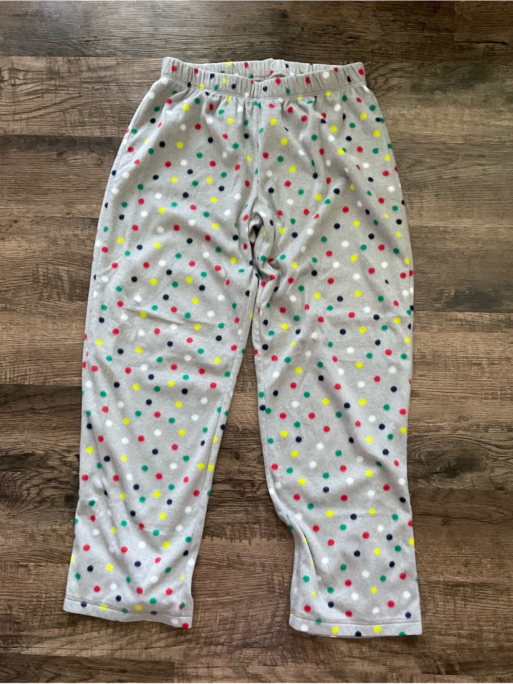 Gray Polka Dot Pajama Pants - Multicolor Dots